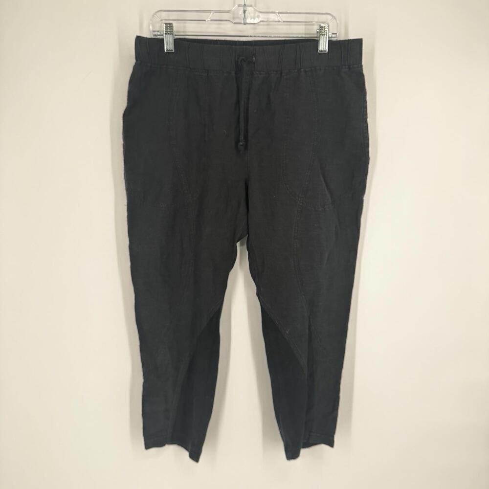 Prairie Underground Pants womens medium M black organic cotton silk hemp crop